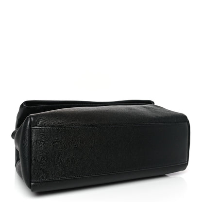 Saint Laurent Grain De Poudre Medium West Hollywood Monogram Fold-Over Black 4 of 8