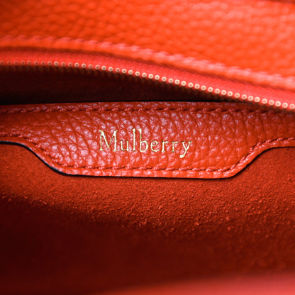 Mulberry Classic Grain Calfskin Small Bayswater Zip Tote Orange 5 of 8