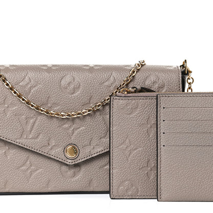 Louis Vuitton Empreinte Pochette Felicie Chain Wallet Tourterelle 7 of 10