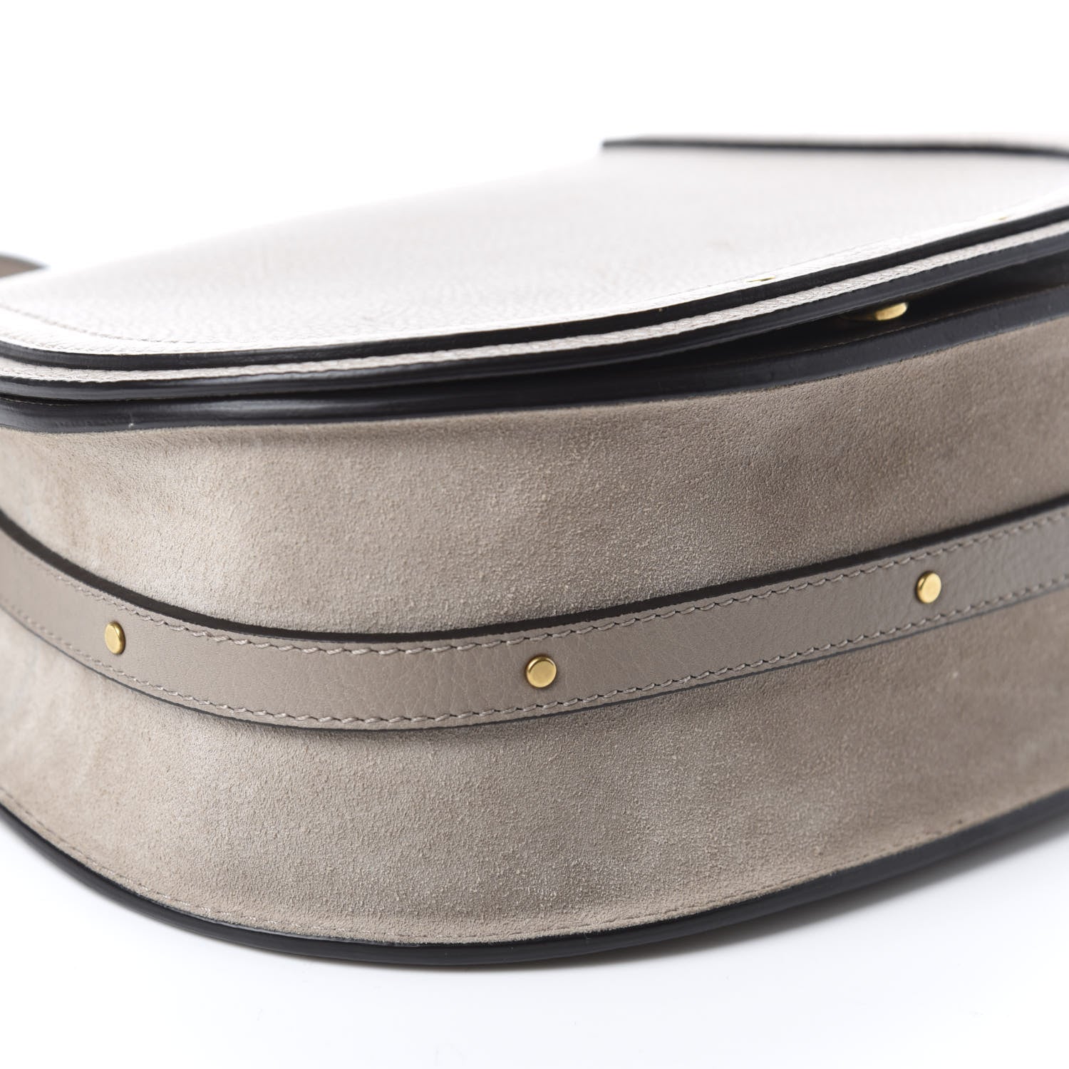 Chloe Calfskin Suede Medium Nile Bracelet Bag Motty Grey 6 of 9