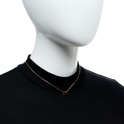Hermes Lacquered Gold Mini Pop H Pendant Necklace Black 2 of 6
