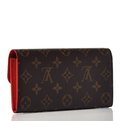 Louis Vuitton Monogram Bloom Flower Emilie Wallet Rouge 3 of 8
