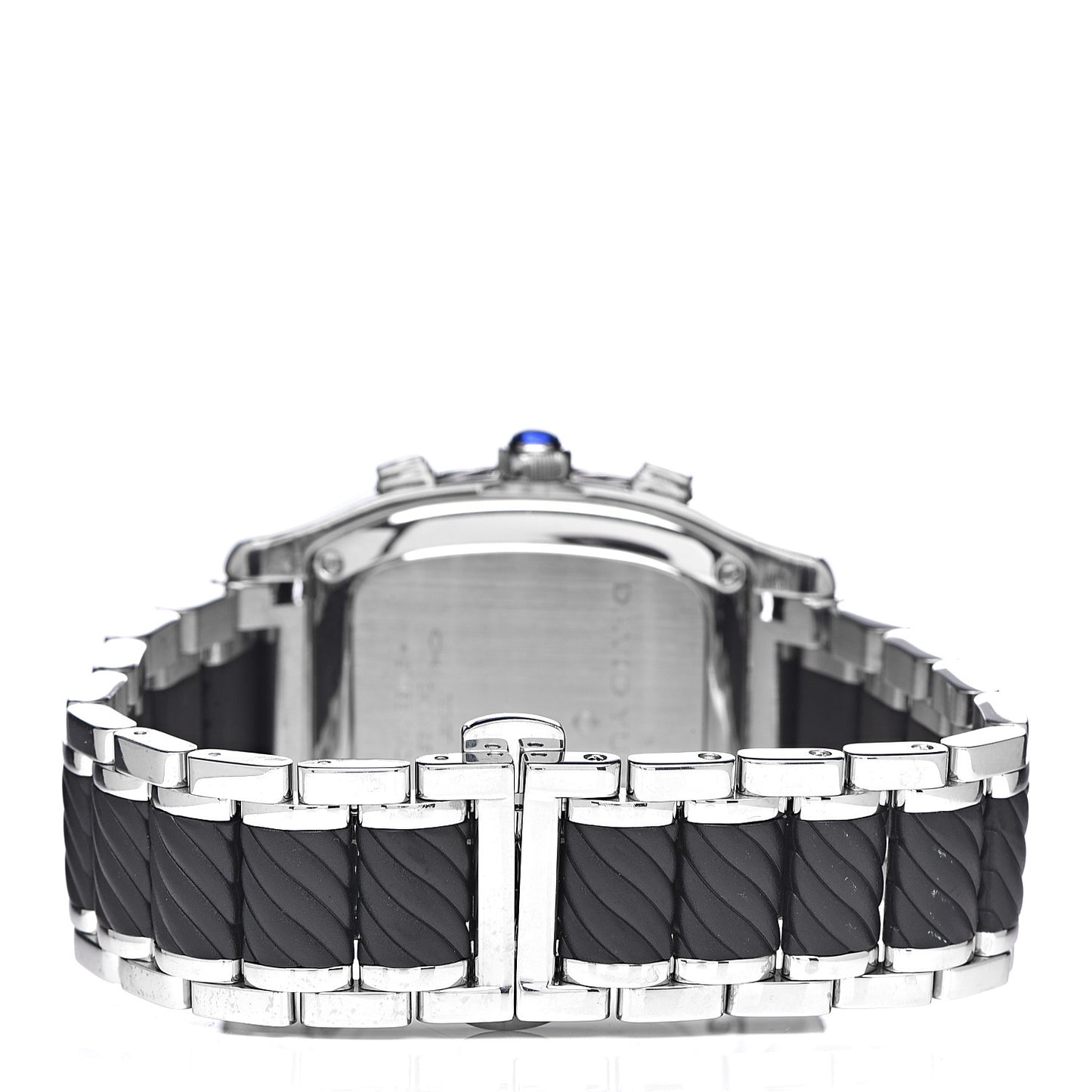 Stainless Steel Rubber Diamond Bezel 35mm Thoroughbred Chronograph Quartz Watch Black