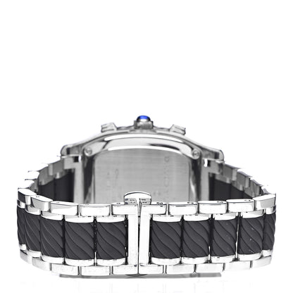 David Yurman Stainless Steel Rubber Diamond Bezel 35mm Thoroughbred Chronograph Quartz Watch Black 4 of 9