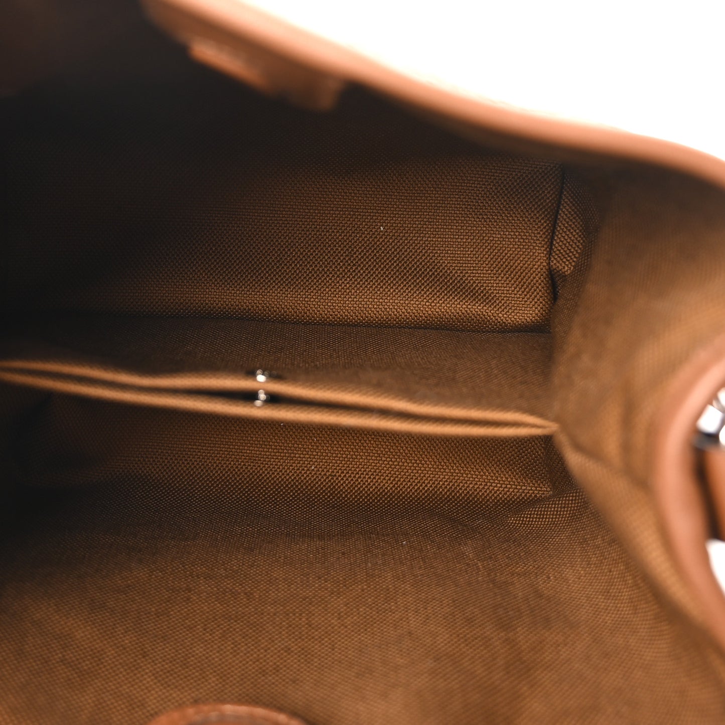 GG Calfskin Embossed Emblem Small Bucket Bag Brown