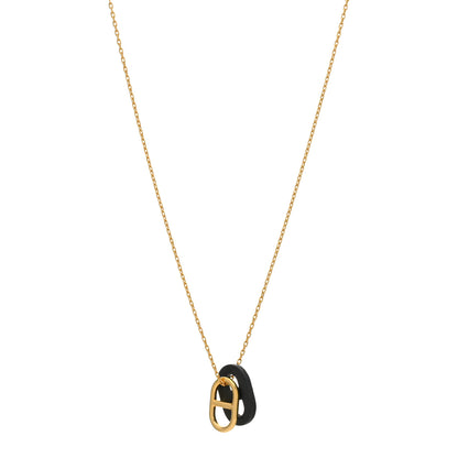 Hermes Swift O'Maillon Pendant Necklace Black 1 of 3
