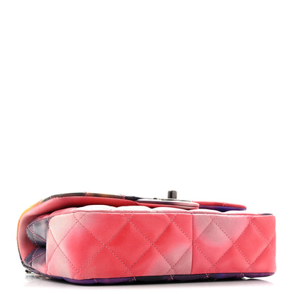 Chanel Printed Lambskin Quilted Small Flower Power Flap Ecru Orange Red Purple 4 of 11