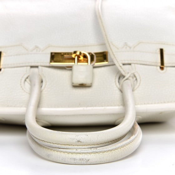 Taurillon Clemence Birkin 30 White
