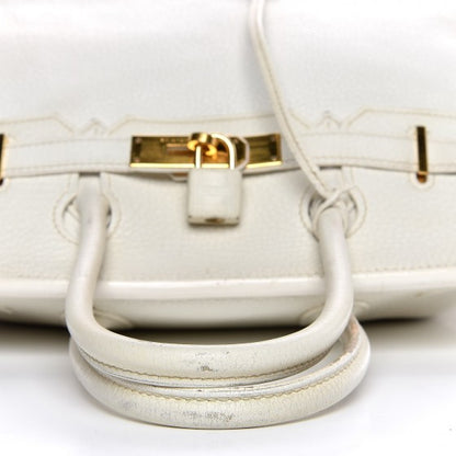 Hermes Taurillon Clemence Birkin 30 White 14 of 104