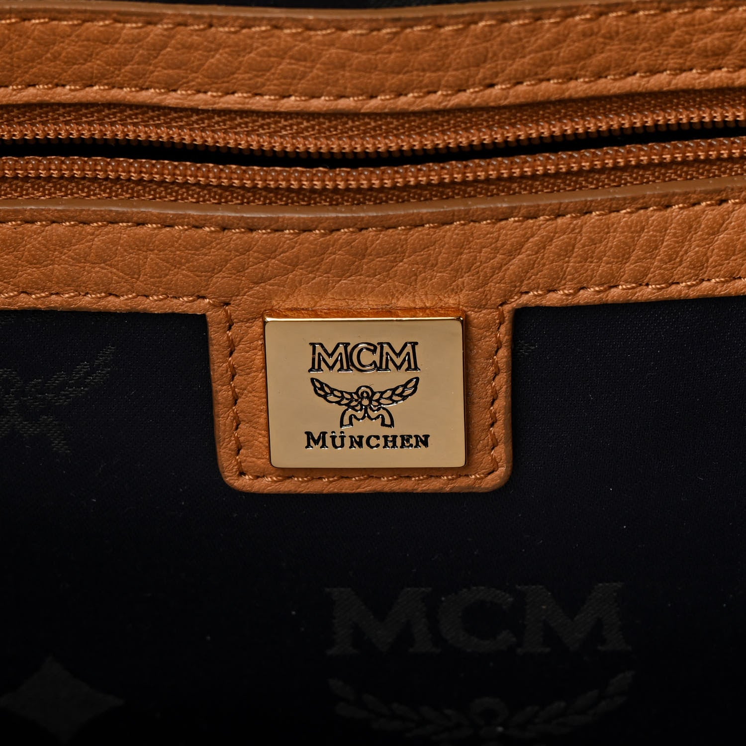 MCM Visetos Studded Medium Stark M Backpack Cognac 6 of 19