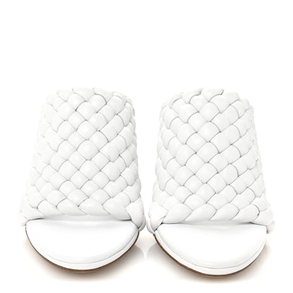 Bottega Veneta Nappa Padded Intreccio The Curve Sandals 39.5 Optic White 3 of 9