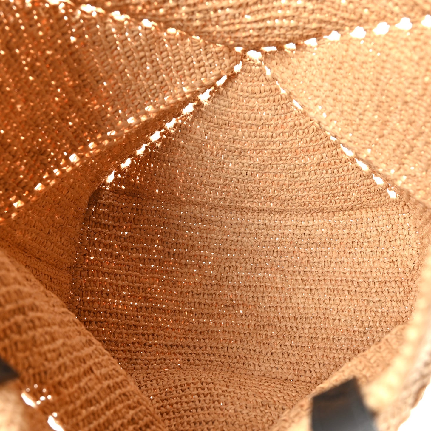 Raffia Calfskin Medium Puzzle Fold Tote Natura