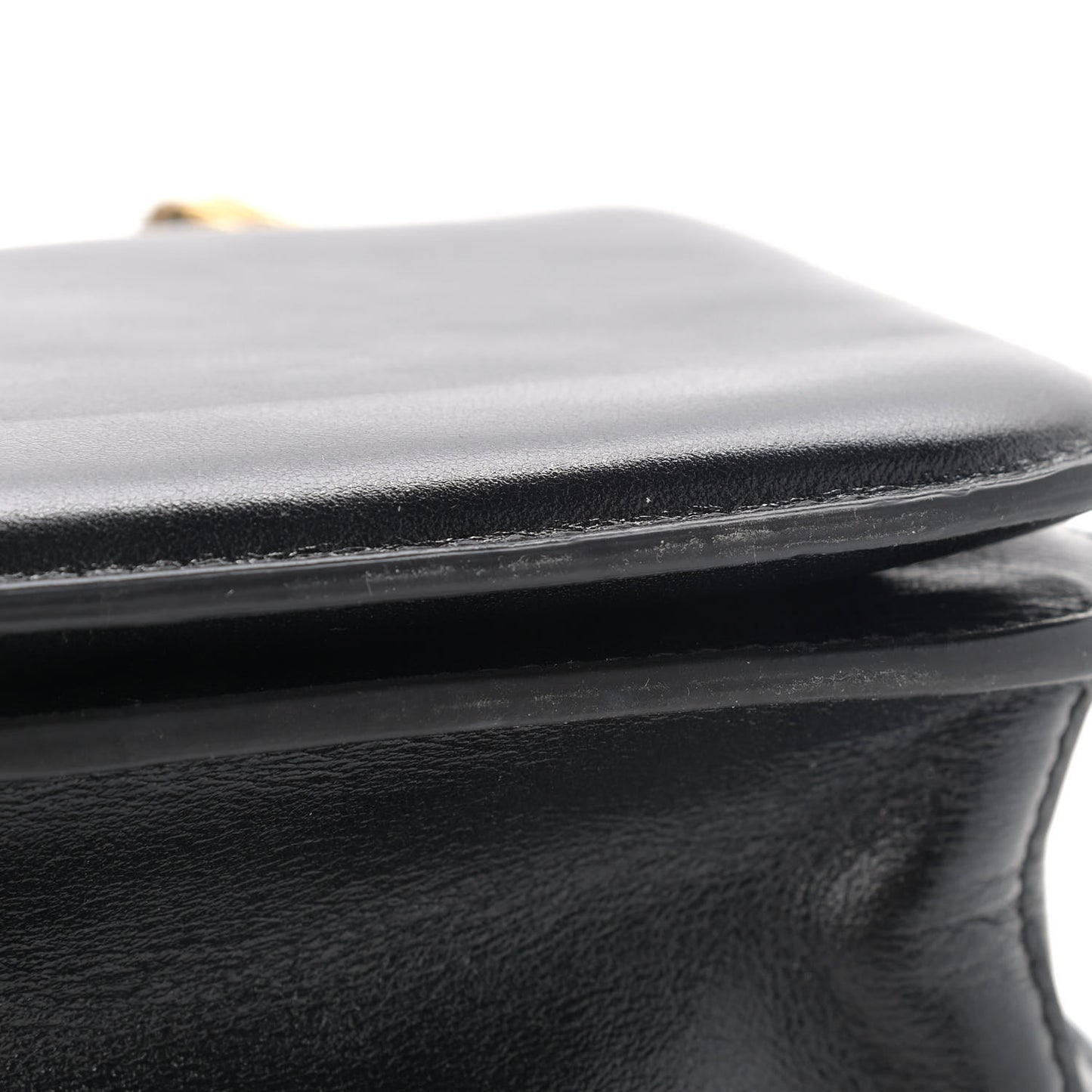 Vitello Glacier Karligraphy Pocket Shoulder Bag Black Gingerbread