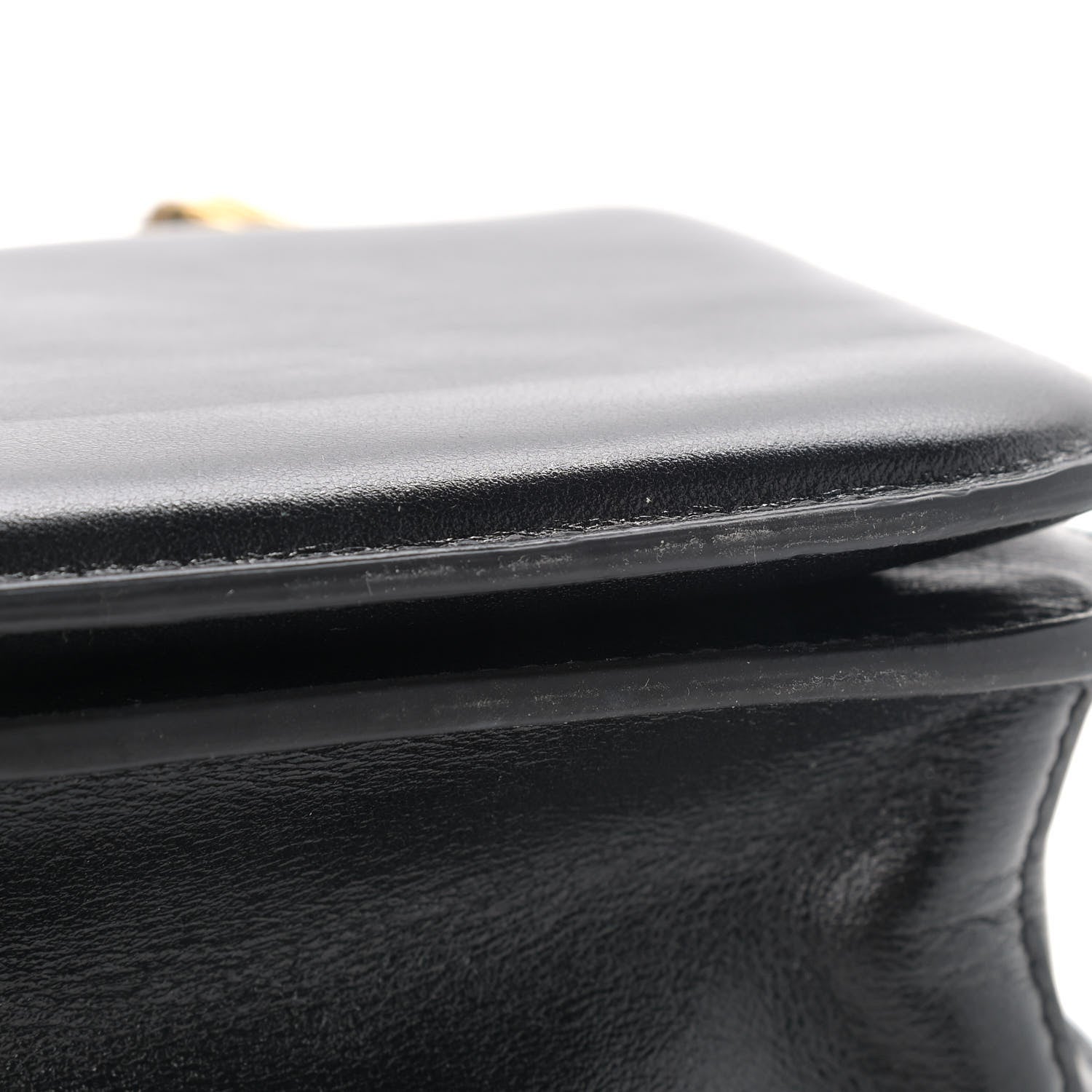 Fendi Vitello Glacier Karligraphy Pocket Shoulder Bag Black Gingerbread 10 of 10