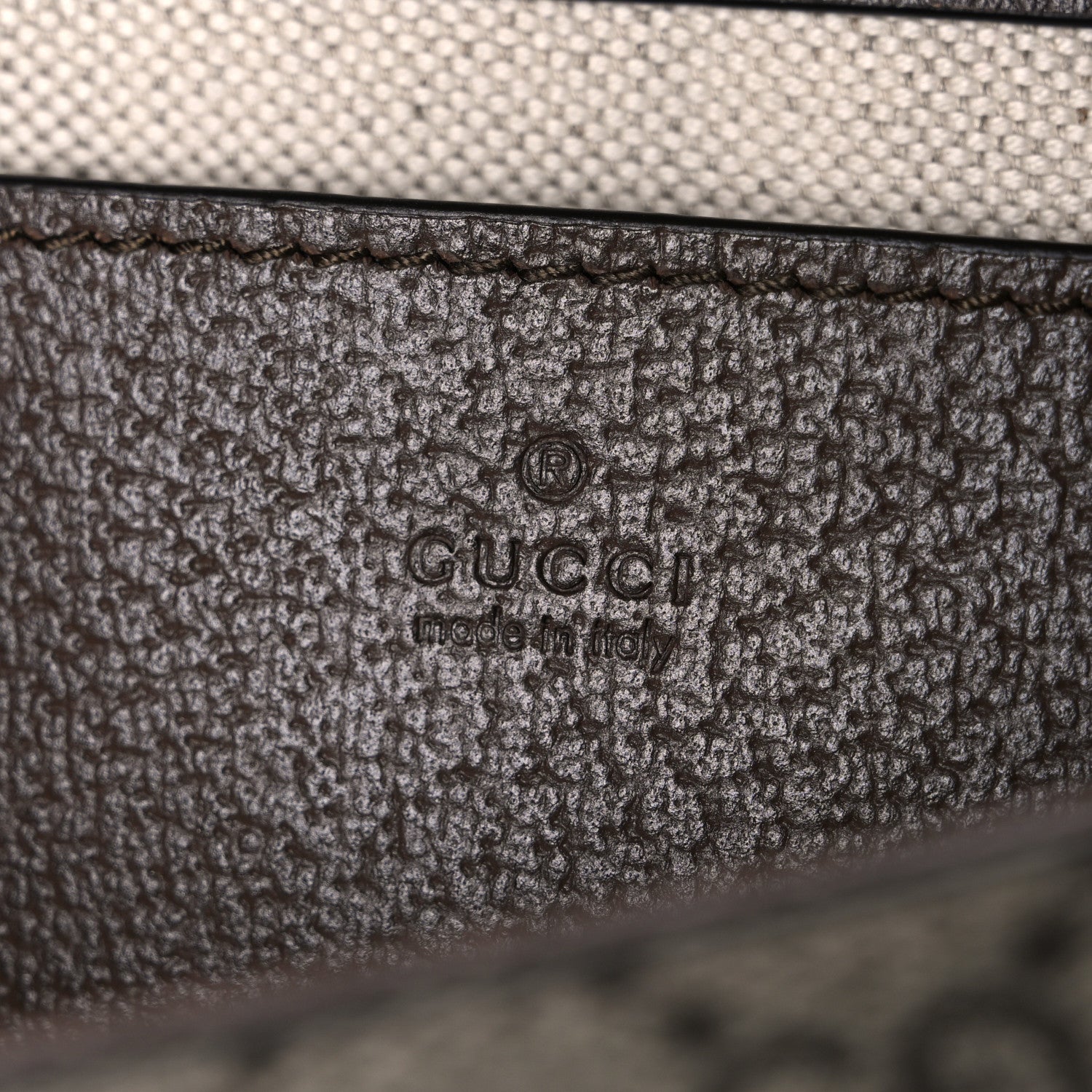Gucci GG Supreme Monogram Textured Dollar Calfskin Web Mini Ophidia Envelope Shoulder Bag Beige Ebony New Acero 6 of 10