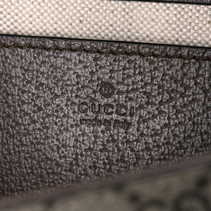 Gucci GG Supreme Monogram Textured Dollar Calfskin Web Mini Ophidia Envelope Shoulder Bag Beige Ebony New Acero 6 of 10