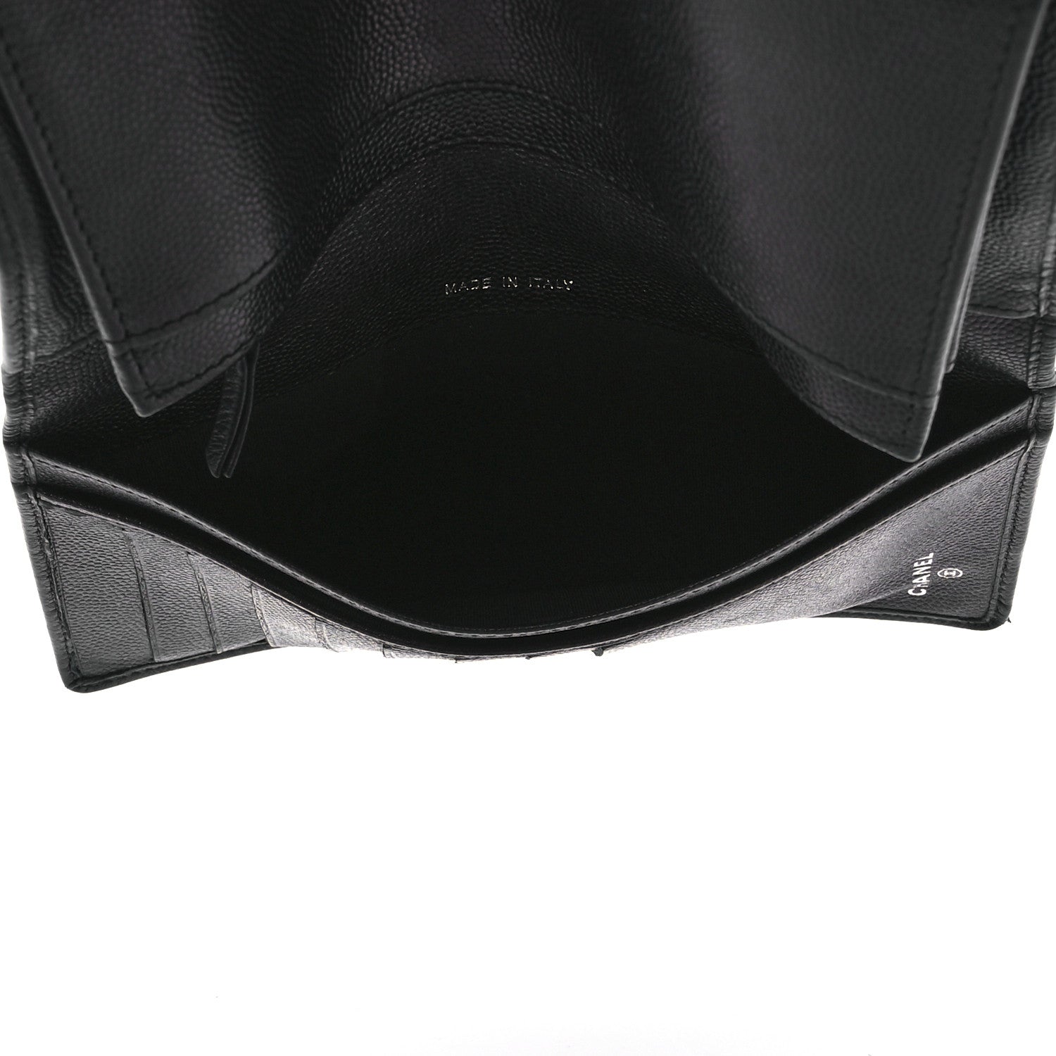 Chanel Caviar Sevruga Yen Wallet Black 6 of 13