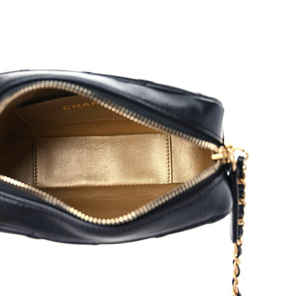 Chanel Lambskin Quilted CC Pearl Crush Camera Case Black 5 of 9
