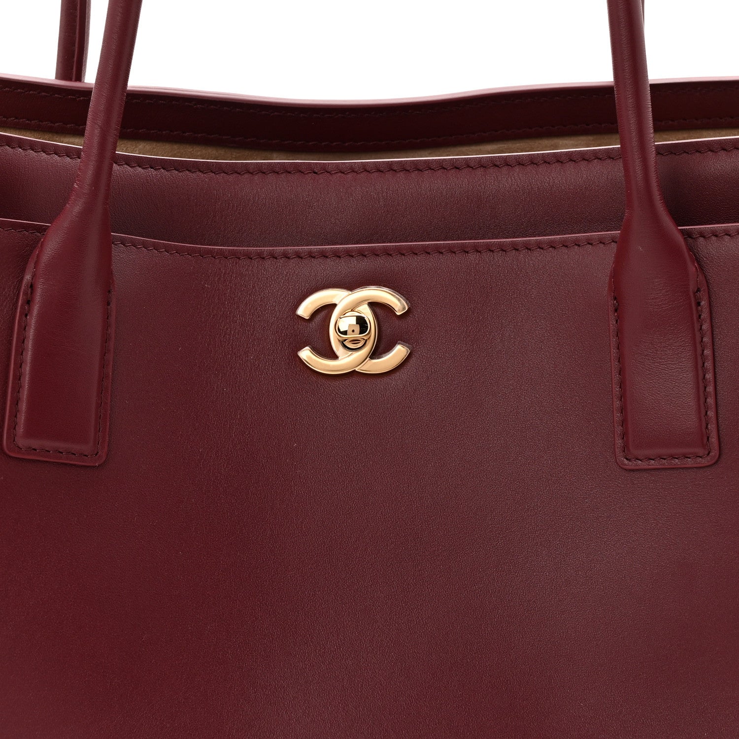 Chanel Calfskin Archetype Small Shopping Tote Dark Burgundy 7 of 9