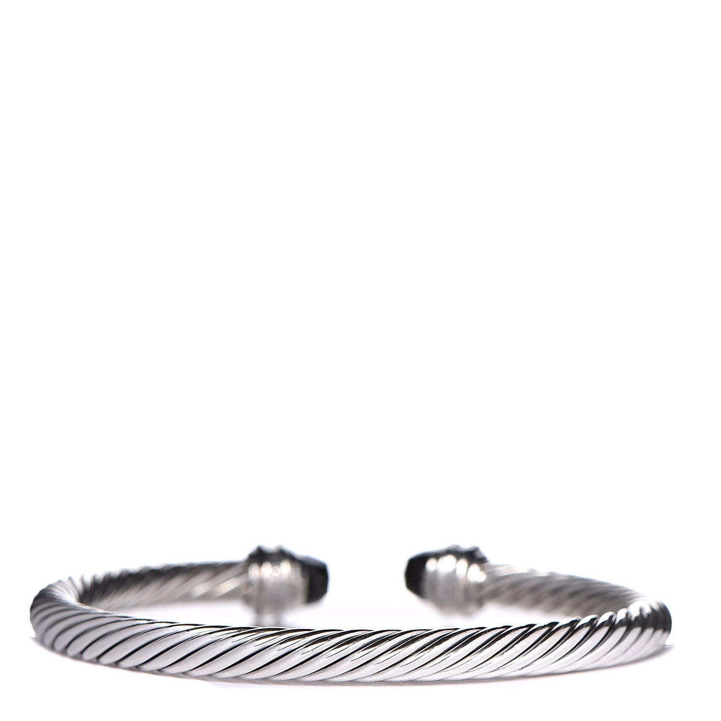 Sterling Silver Diamond Black Onyx 5mm Cable Classics Princess Bracelet