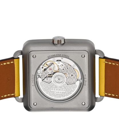 Hermes Stainless Steel Swift 38mm Carre H Automatic Watch Jaune de Naples 4 of 5