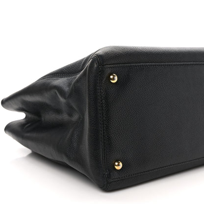 Chanel Calfskin Cerf Executive Shopper Tote Black 9 of 13