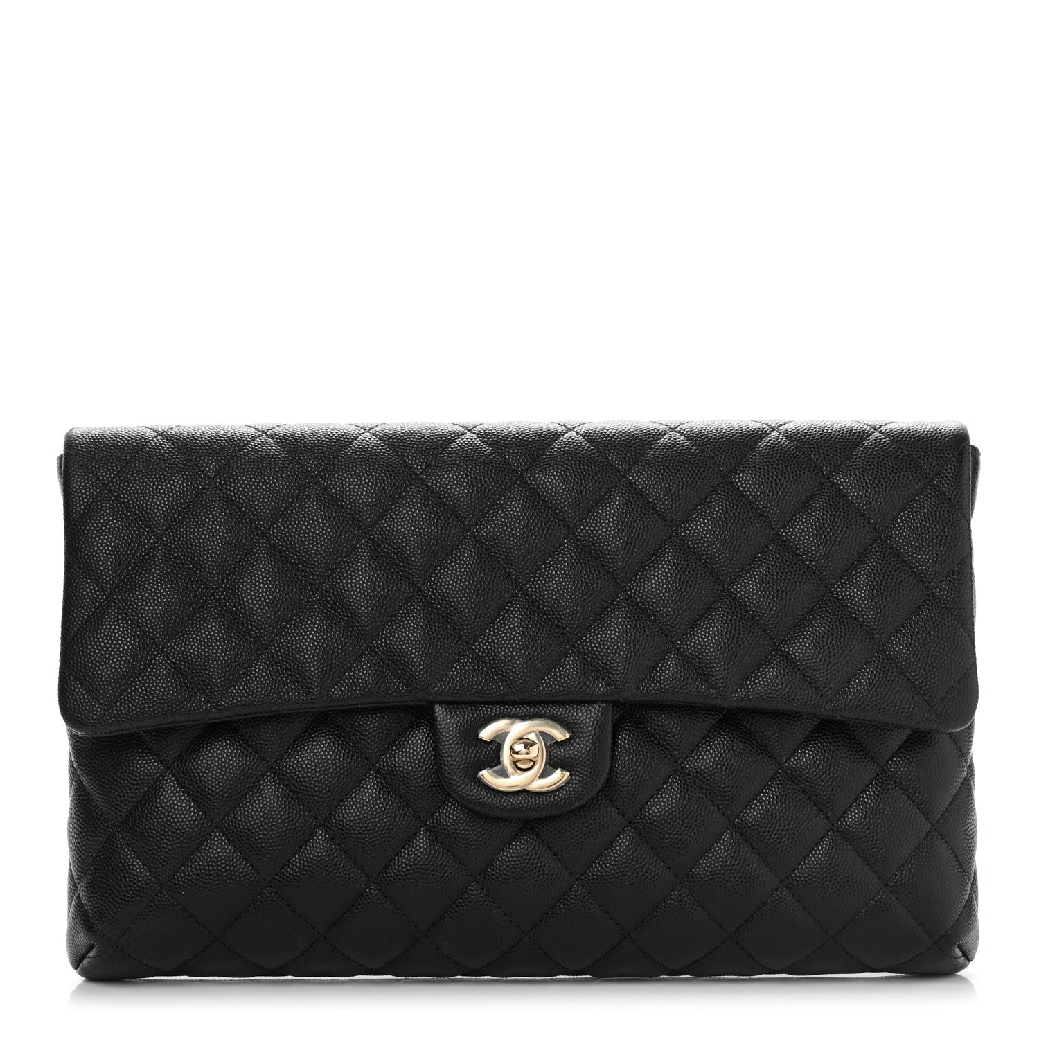 Chanel Caviar Quilted Flap Clutch Black 1 of 6