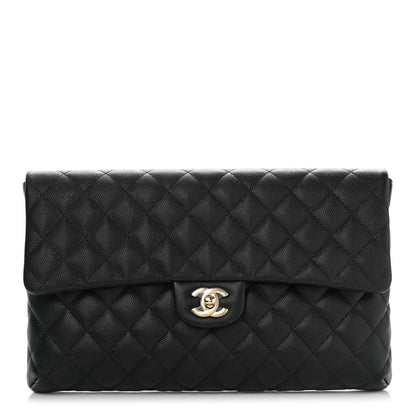 Chanel Caviar Quilted Flap Clutch Black 1 of 6