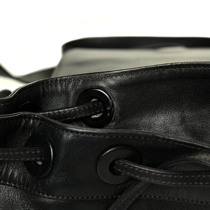 Chanel Lambskin CC Drawstring Backpack Black 5 of 9