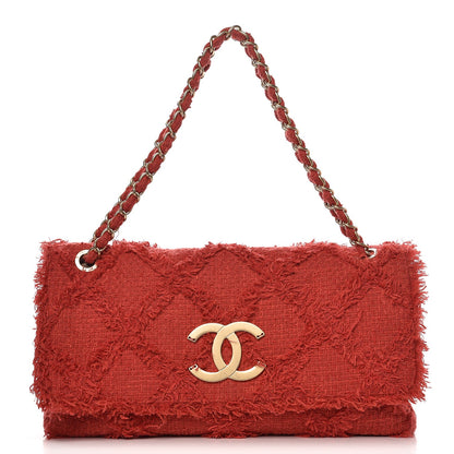 Chanel Tweed Nature Flap Red 1 of 8