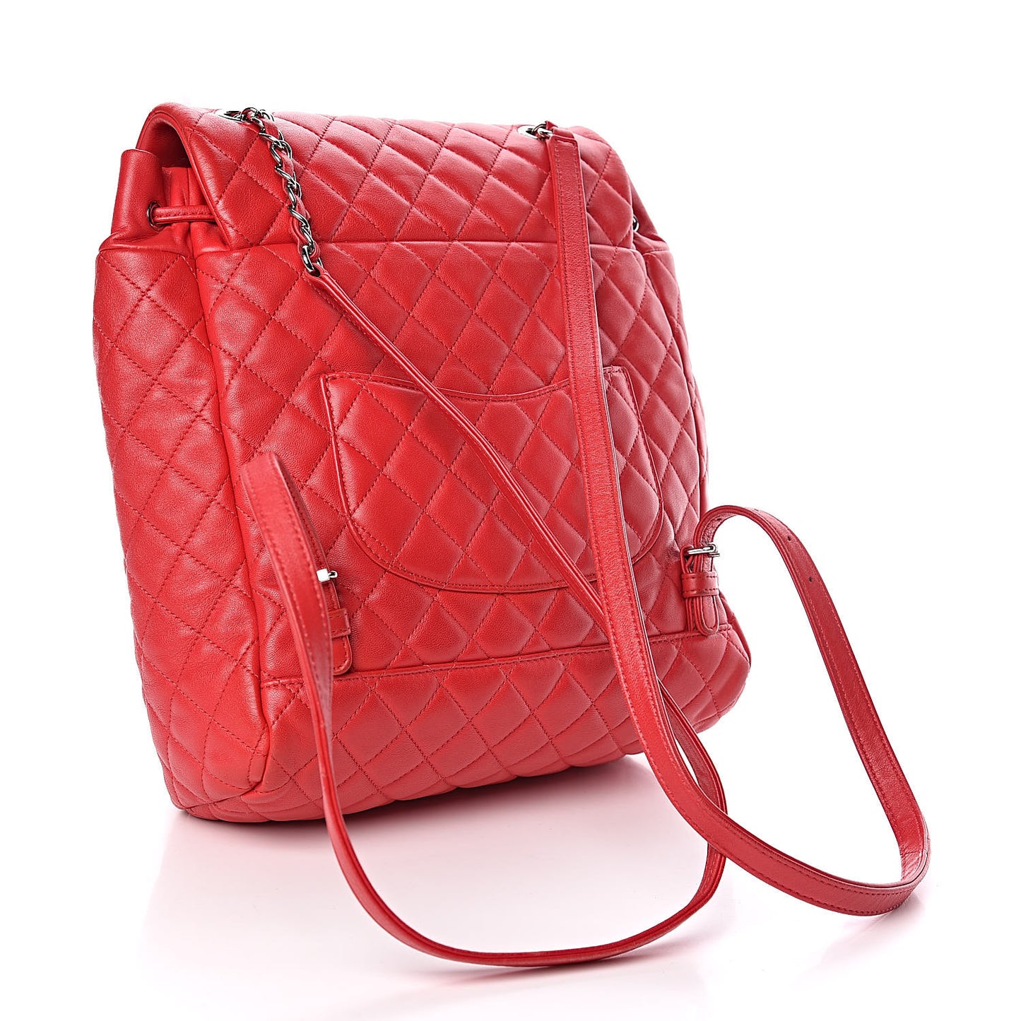 Lambskin Quilted Large Urban Spirit Backpack Red