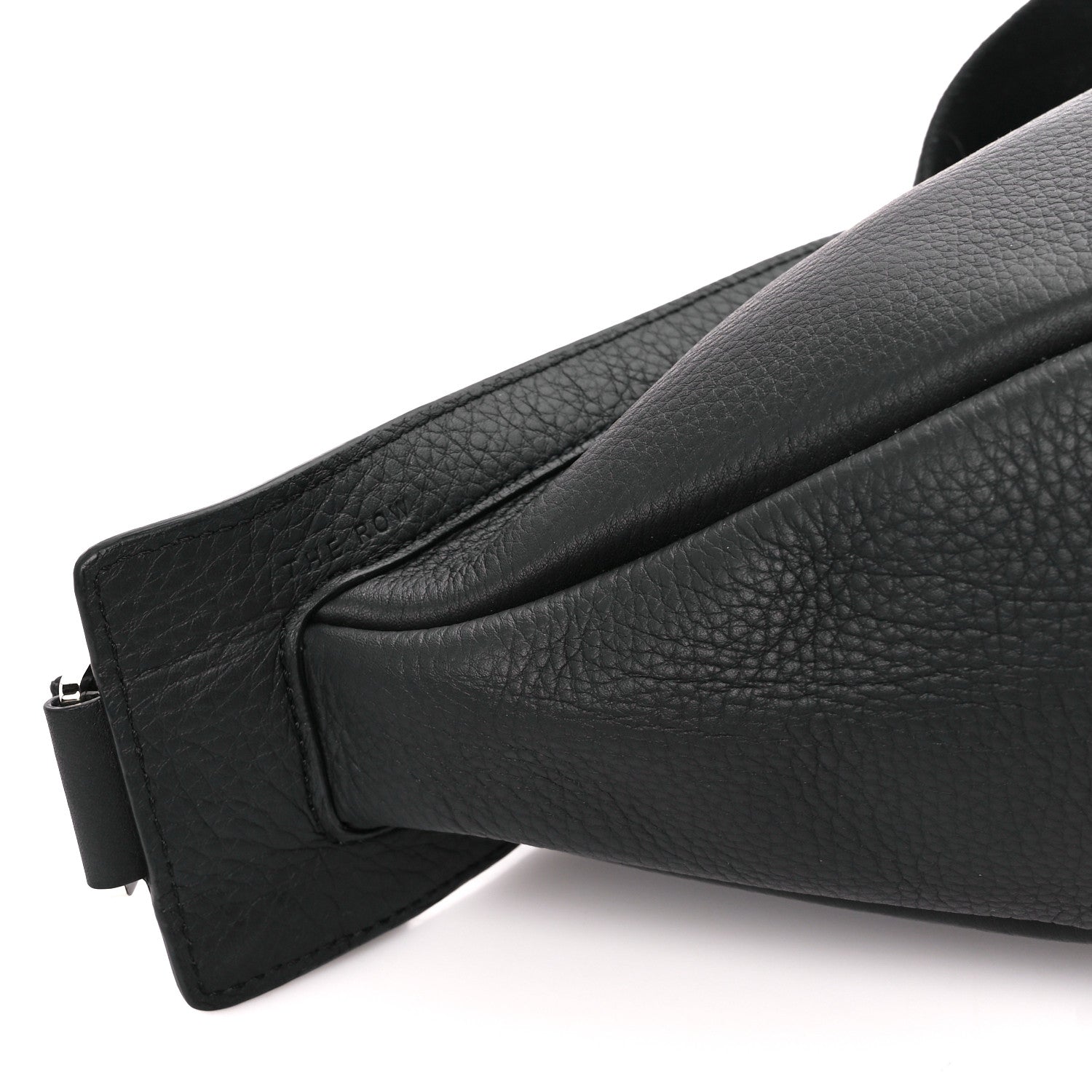 The Row Grained Calfskin Large Slouchy Banana Bag Black 9 of 10