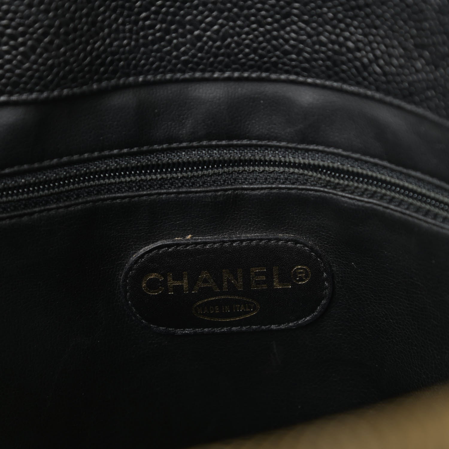 Chanel Caviar Large CC Shoulder Bag Black 6 of 9