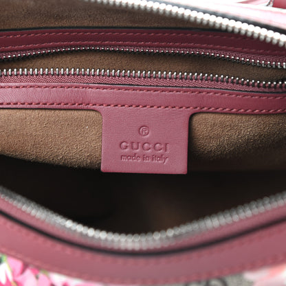 Gucci GG Supreme Monogram Blooms Small Boston Beige Multicolor Dry Rose 6 of 16