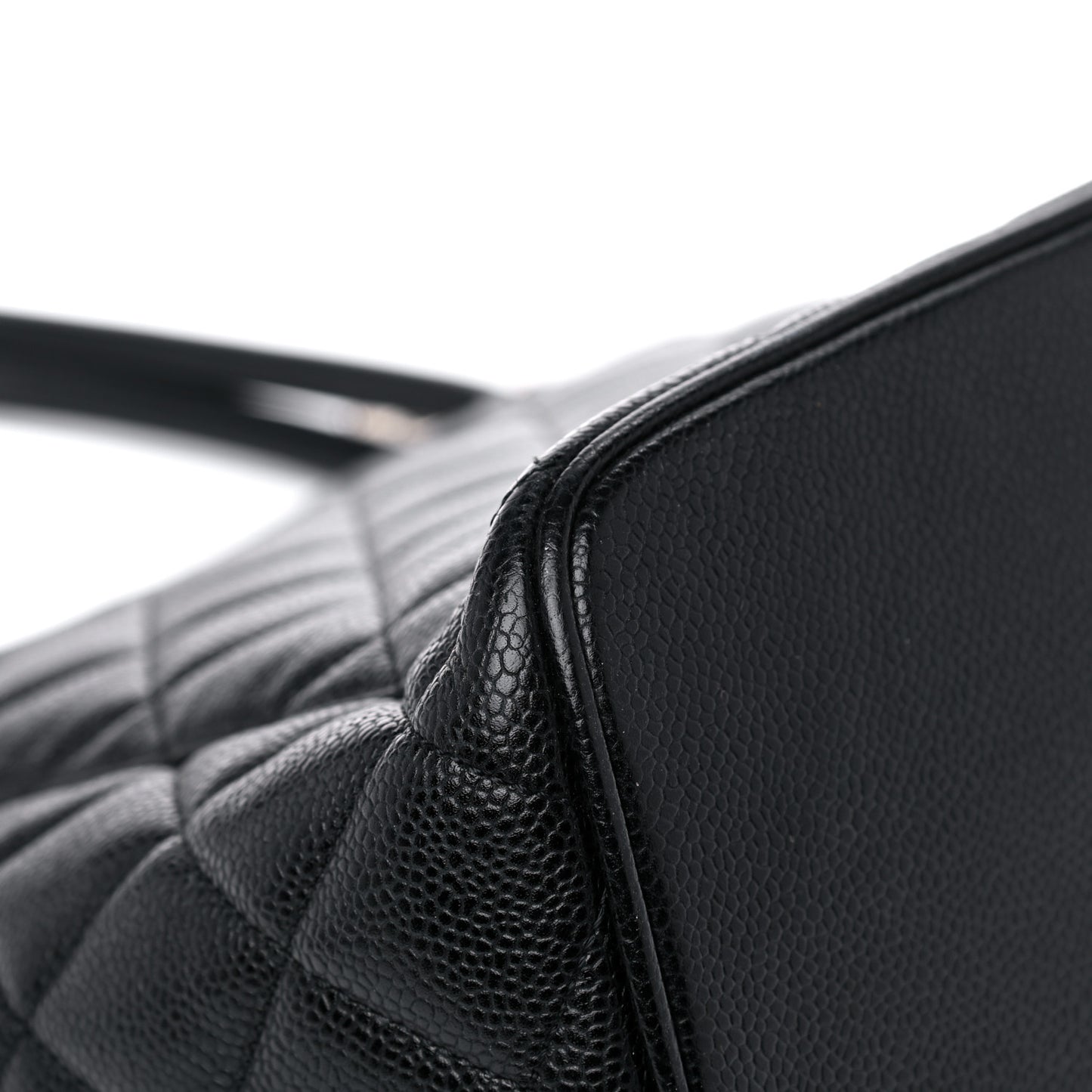 Caviar Quilted Medallion Tote Black