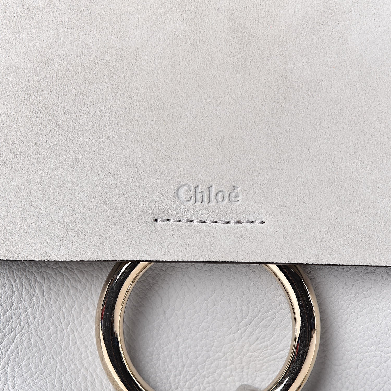 Chloe Suede Calfskin Small Faye Backpack Airy Grey 7 of 9