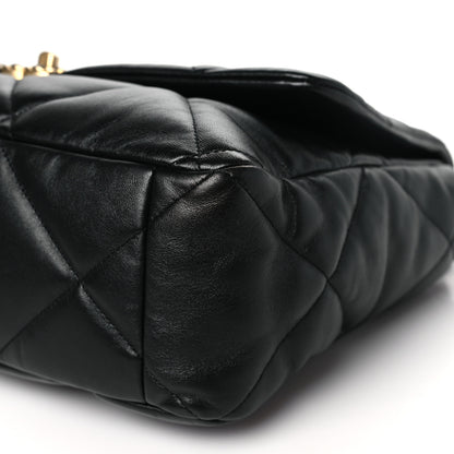 Chanel Lambskin Quilted Maxi Chanel 19 Flap Black 10 of 11