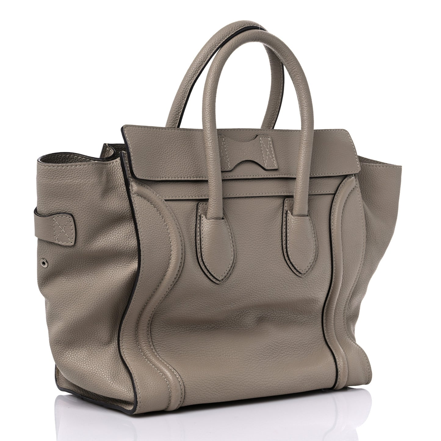 Drummed Calfskin Mini Luggage Souris
