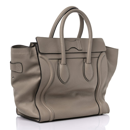 Celine Drummed Calfskin Mini Luggage Souris 2 of 7