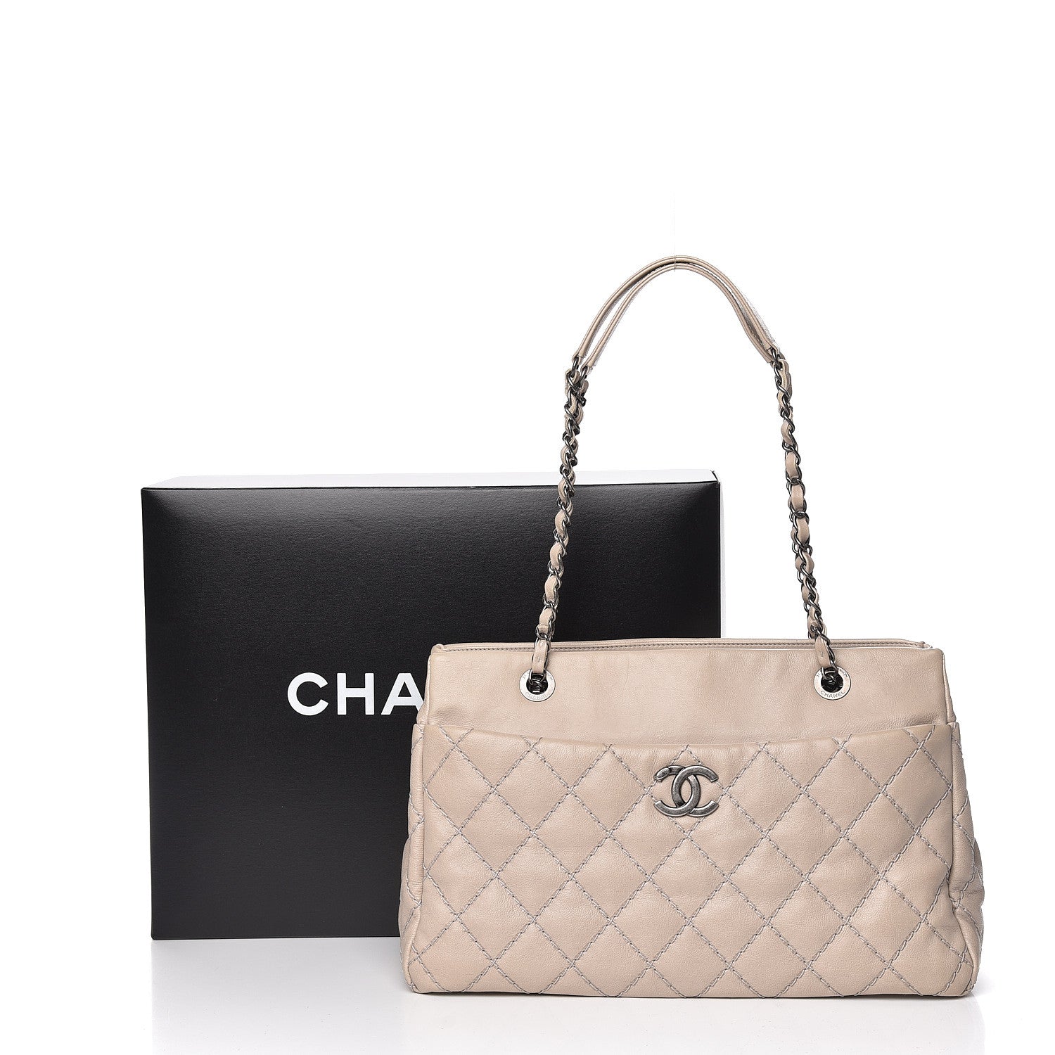 Chanel Calfskin Medium Stitch It Tote Beige 12 of 12