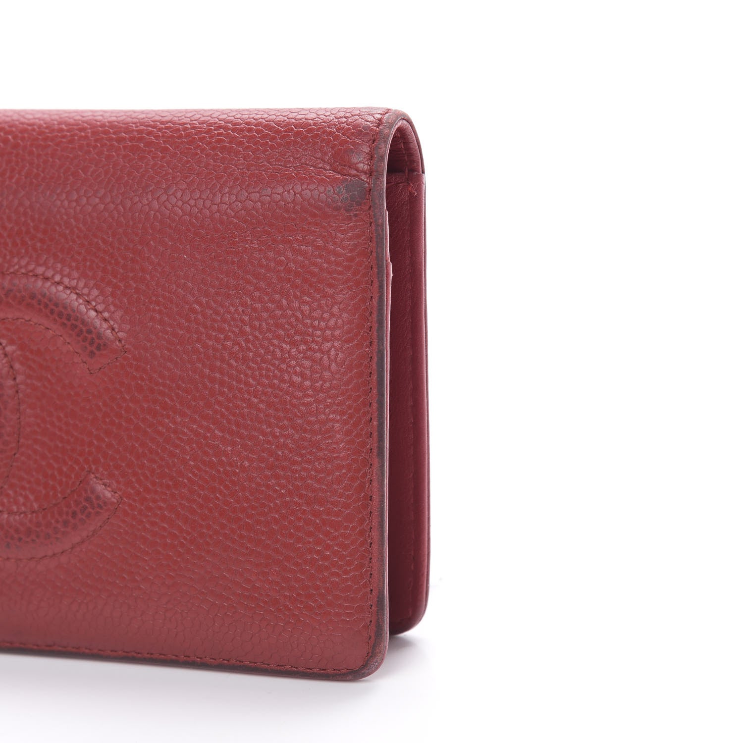 Chanel Caviar Timeless CC Yen Wallet Red 11 of 19