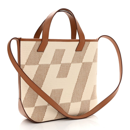 Hermes Swift H Canvas Cabas H En Biais 27 Gold Naturel Ecru 3 of 11