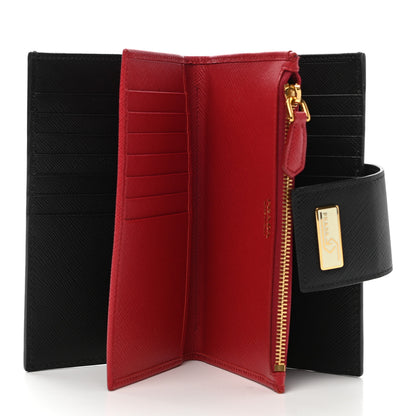 Prada Saffiano Smalto Robot Small Wallet Black Fuocco 5 of 7