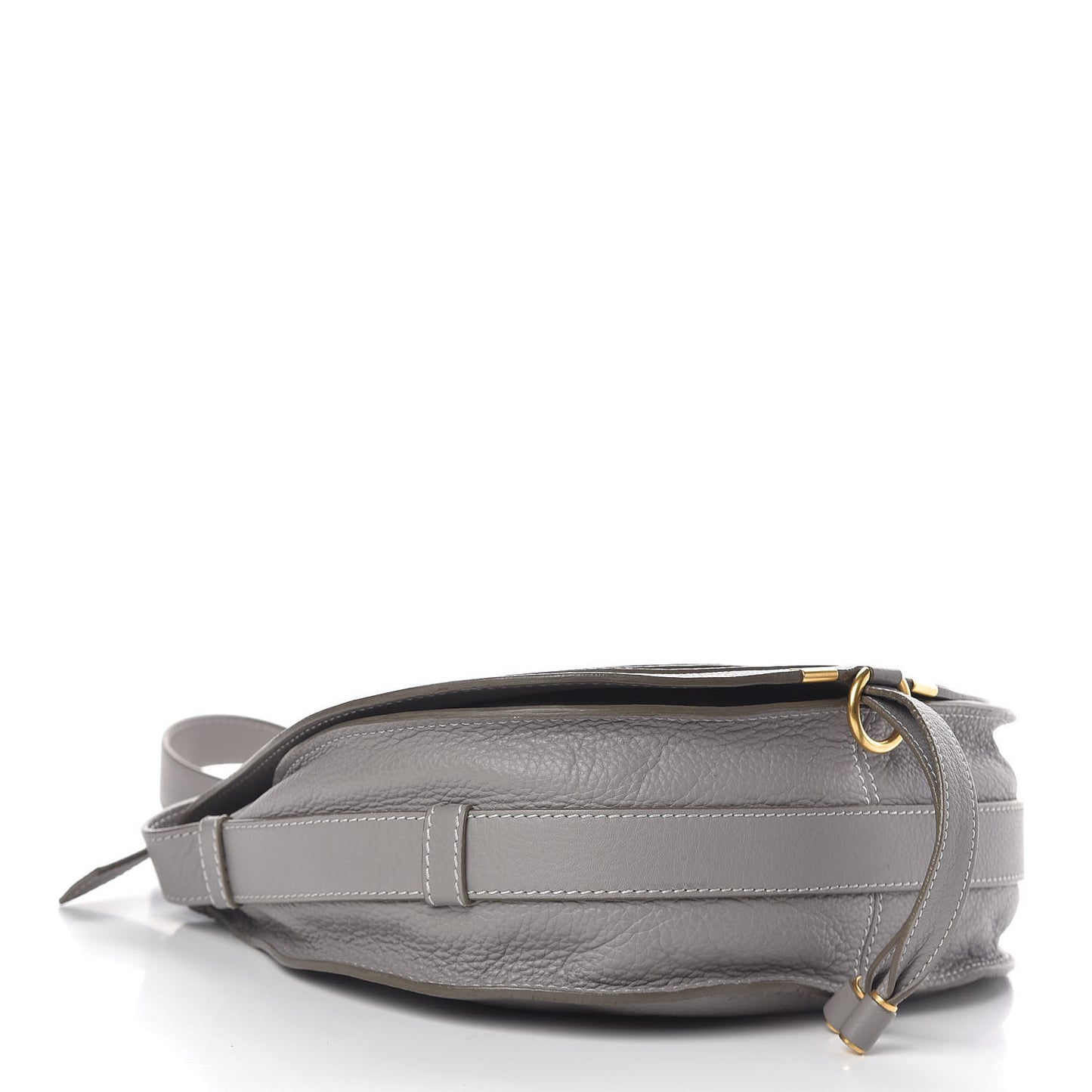 Calfskin Medium Marcie Round Crossbody Bag Cashmere Grey