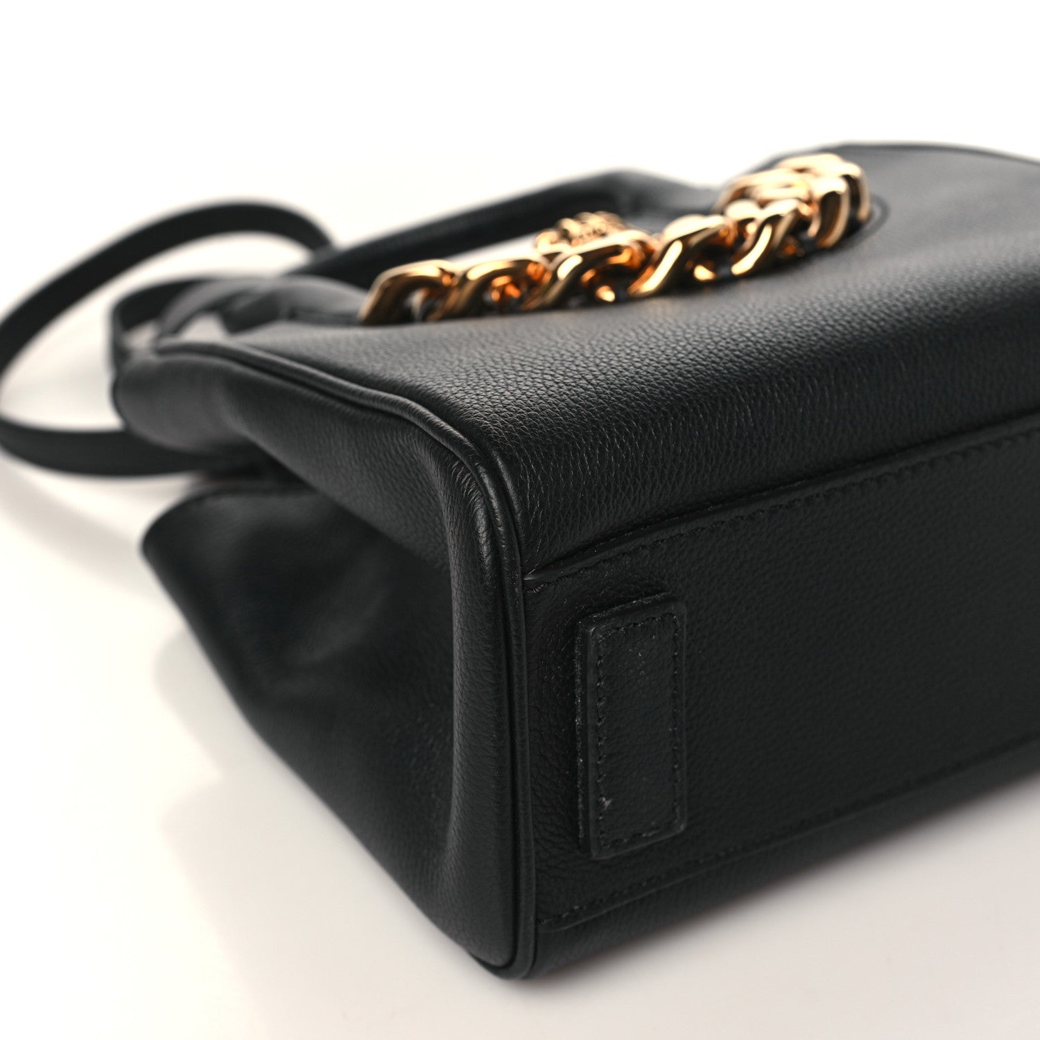 Versace Grained Calfskin Small La Medusa Tote Bag Black 7 of 8