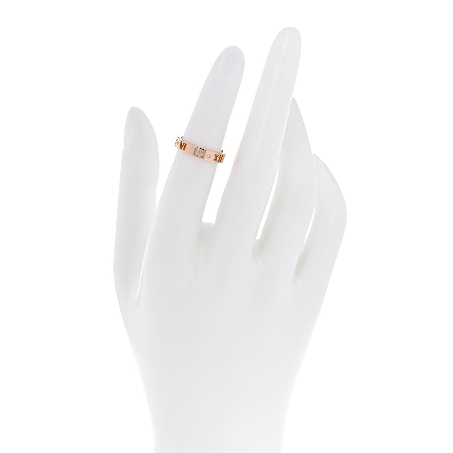 Tiffany 18K Rose Gold Diamond Atlas Pierced Ring 49 4.75 3 of 4