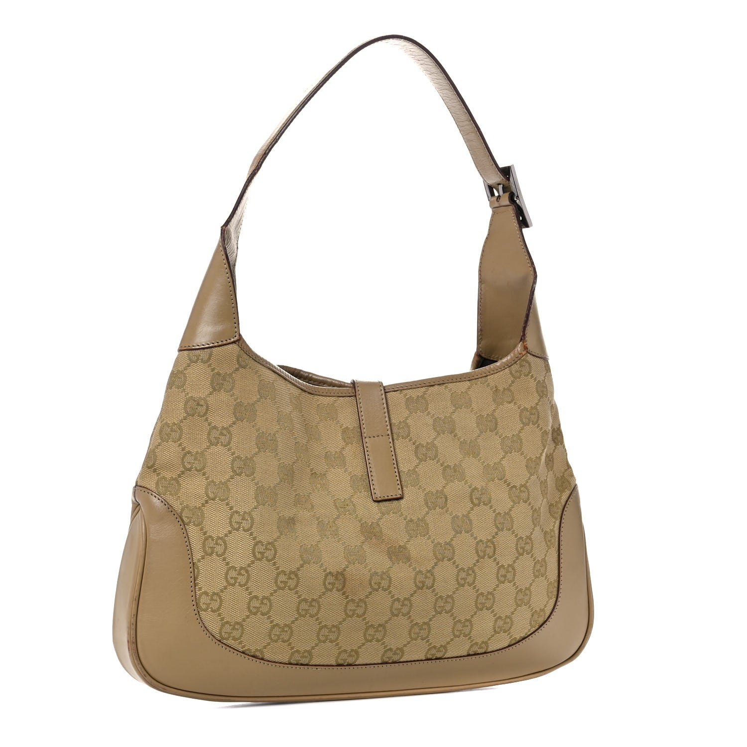 Gucci Monogram Web Jackie O Hobo Beige 3 of 23