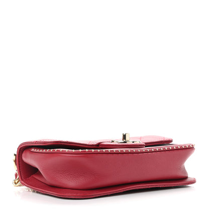 Chanel Caviar Quilted Mini Studded Flap Red 4 of 12