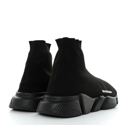 Balenciaga Technical 3D Recycled Knit Mens Speed Sneakers 42 Monocolor Black 4 of 8