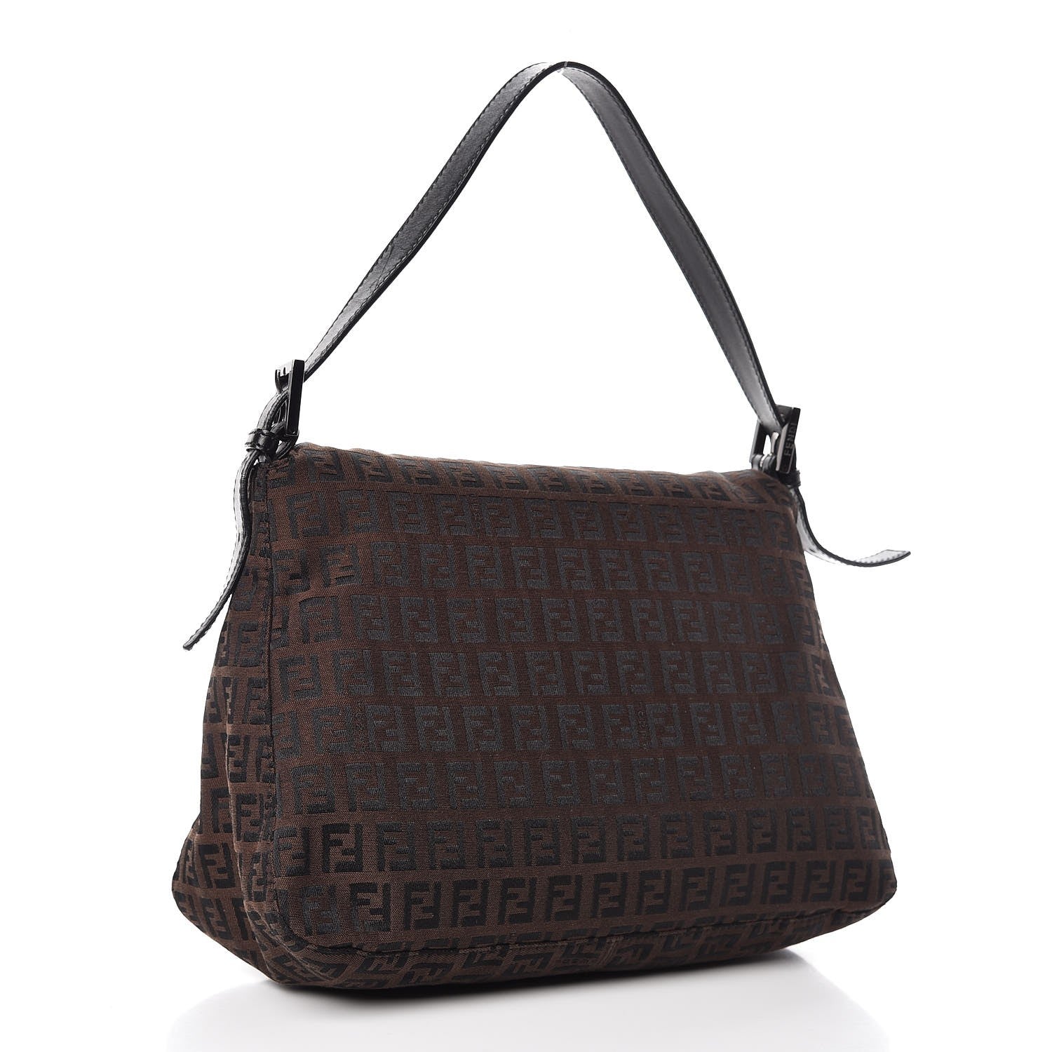 Fendi Zucchino Vitello Mama Baguette Black Moro 3 of 7
